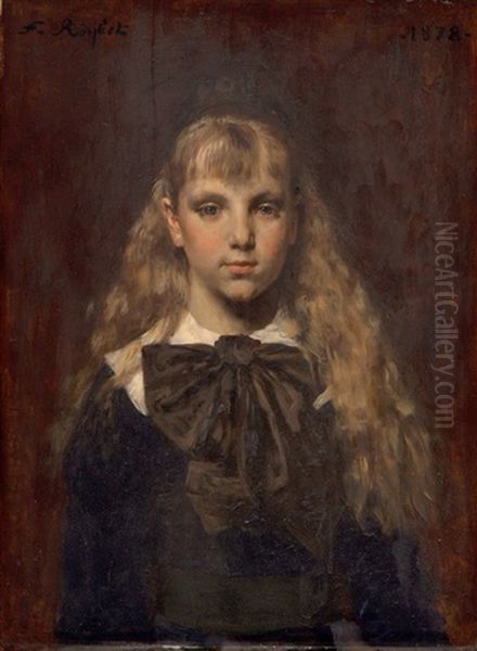 Portrat Eines Blonden Madchens Oil Painting by Ferdinand Victor Leon Roybet