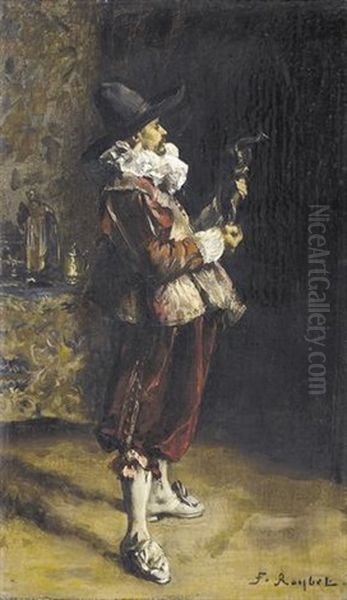 Mann In Historischem Kostum Oil Painting by Ferdinand Victor Leon Roybet