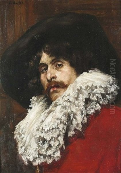 Portrat Eines Musketiers Oil Painting by Ferdinand Victor Leon Roybet