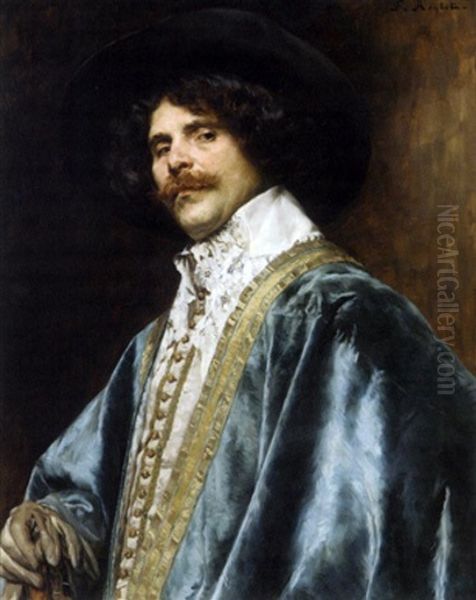 Autoportrait (?) Oil Painting by Ferdinand Victor Leon Roybet