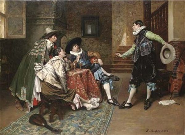 The Audition Oil Painting by Ferdinand Victor Leon Roybet