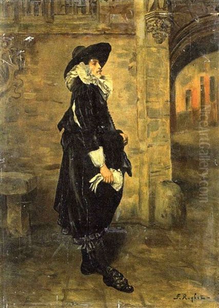 Le Mousquetaire Aux Gants Blancs Oil Painting by Ferdinand Victor Leon Roybet