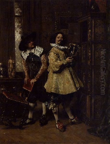 The Conoisseurs Oil Painting by Ferdinand Victor Leon Roybet