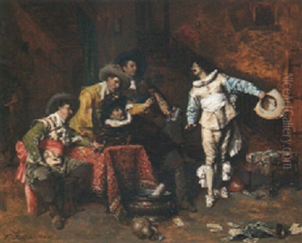 La Joyeuse Compagnie Oil Painting by Ferdinand Victor Leon Roybet