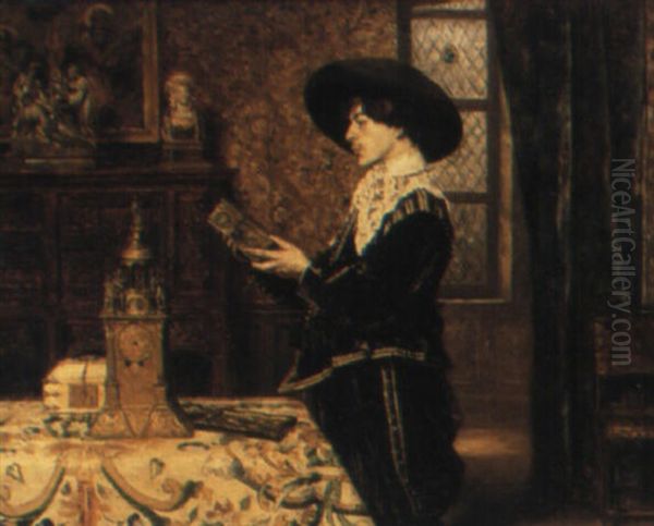 Inspecting The Box Oil Painting by Ferdinand Victor Leon Roybet