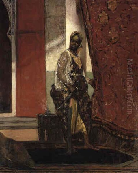 Nubian Woman Oil Painting by Ferdinand Victor Leon Roybet