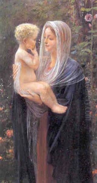 Maternidad Oil Painting by Lionel Noel Royer