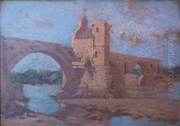 Le Pont D'avignon Oil Painting by Hyacinthe Royet