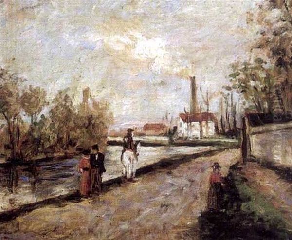 La Promenade Oil Painting by Arthur Dominique Rozaire