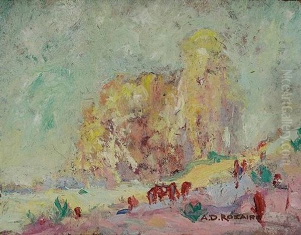 Landscape With Figures Oil Painting by Arthur Dominique Rozaire