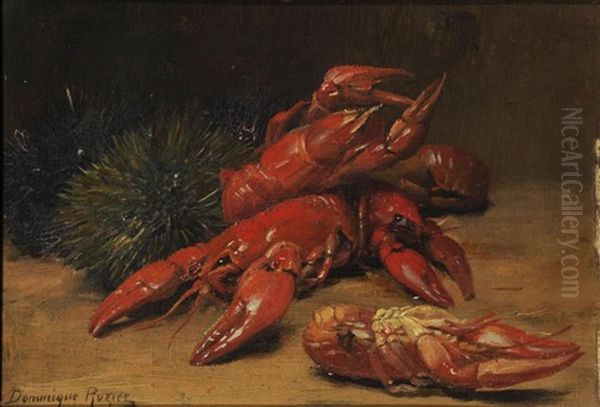 Homard Oil Painting by Dominique Hubert Rozier