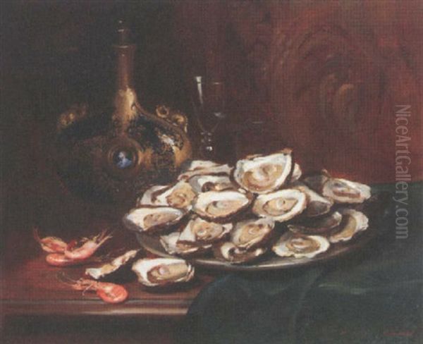 Still Life With Oysters by Dominique Hubert Rozier