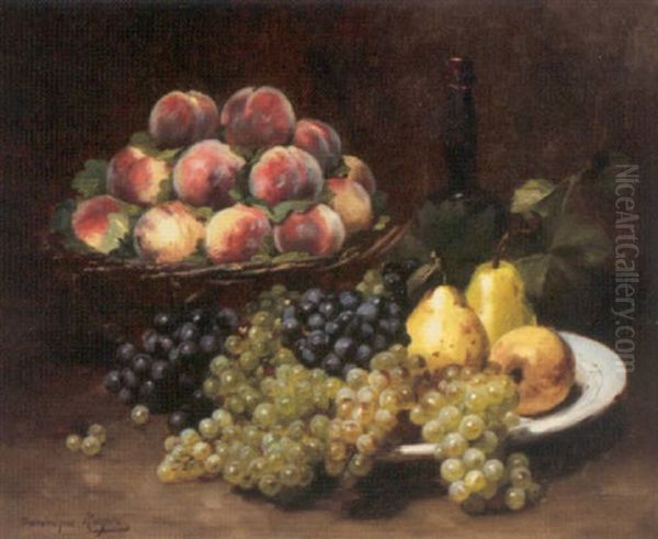 Still Life With Fruit Oil Painting by Dominique Hubert Rozier