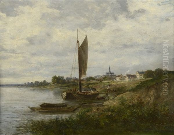 Bords De Fleuve Oil Painting by Jules Charles Rozier