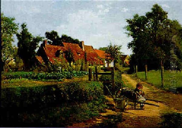 Dans Le Jardin Oil Painting by Jules Charles Rozier