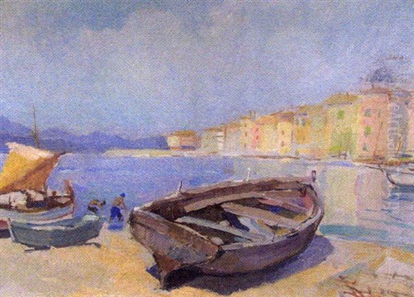 Saint Tropez Oil Painting by Vladimir Rozmainsky