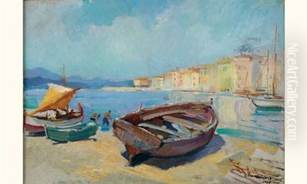 Saint-tropez Oil Painting by Vladimir Rozmainsky