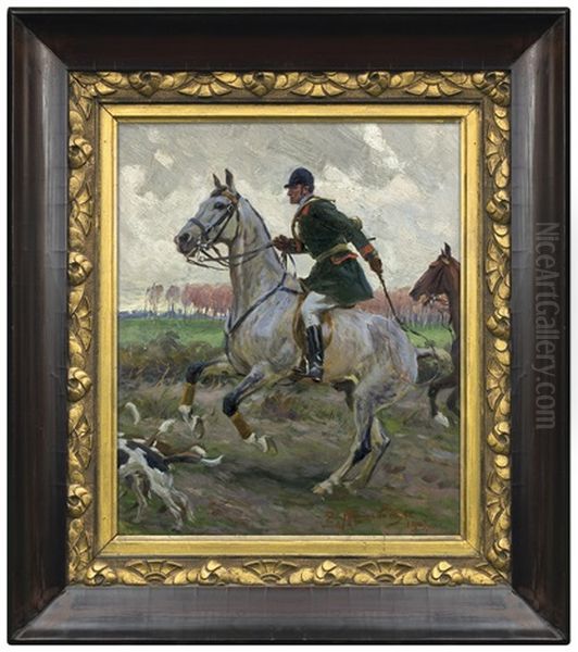 Par Force Hunt Oil Painting by Zygmunt Rozwadowski