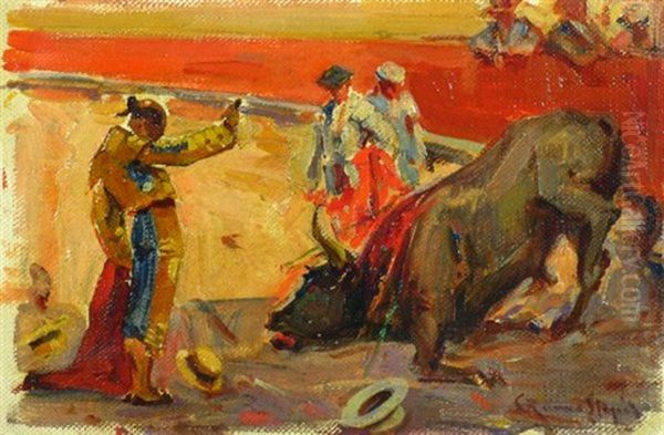 Brindando El Toro Oil Painting by Carlos Ruano Llopis