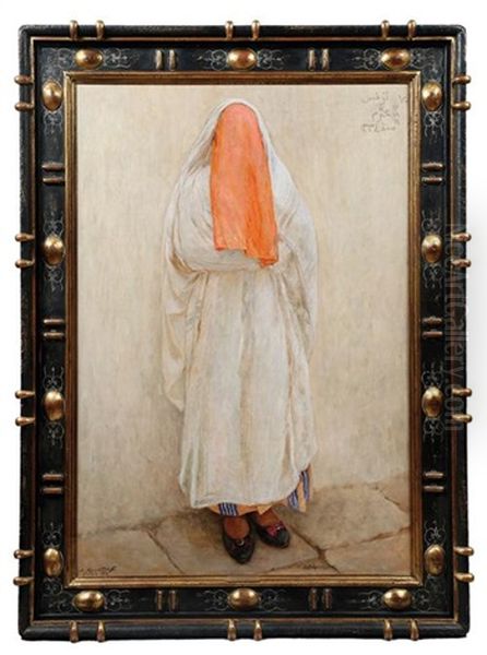 Jeune Femme Au Visage Voile Oil Painting by Aleksandr Rubcov