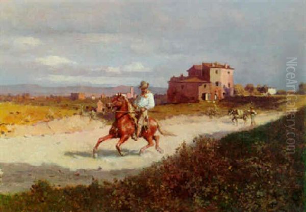 Romische Campagna Oil Painting by Franz Leo Ruben