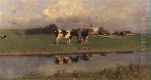 Auf Der Weide Oil Painting by Franz Leo Ruben