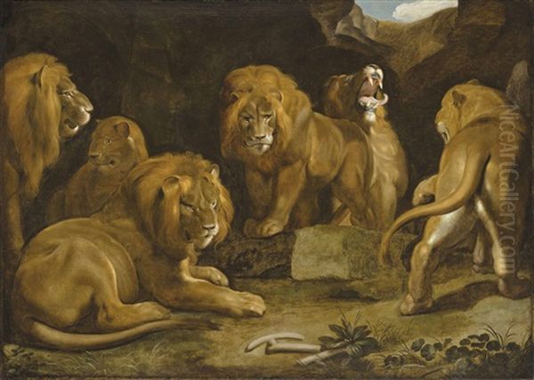 A Lion's Den Oil Painting by Peter Paul Rubens