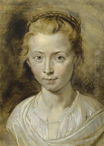 Portrait Of Clara Serena, The Artist's Daughter Oil Painting by Peter Paul Rubens