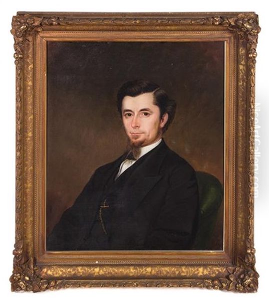 Portrait Of Reverend Purdy Dickerson Barnhart, March 1870 Oil Painting by Thomas Coke Ruckle