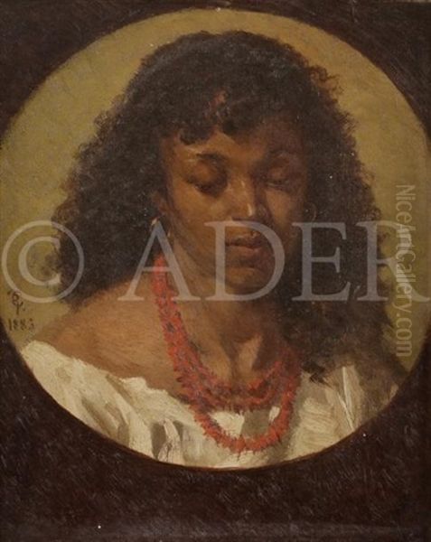 Egyptienne 1885 Oil Painting by Claude-Charles Rudhardt