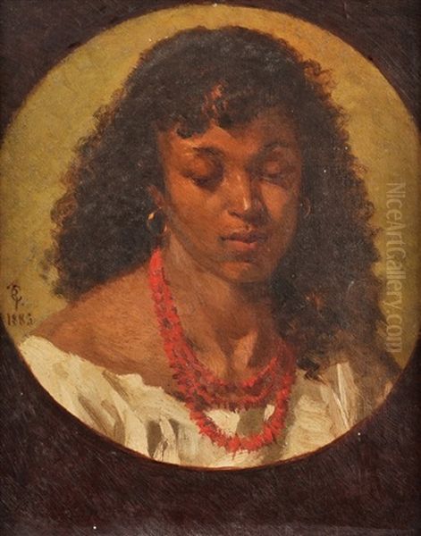 Jeune Fallah Du Caire Oil Painting by Claude-Charles Rudhardt