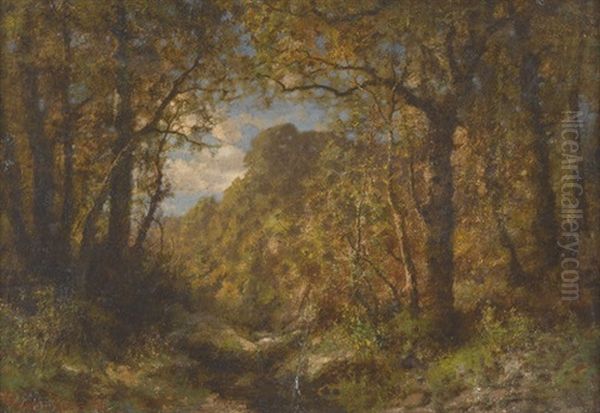 Waldlichtung Oil Painting by Traugott Hermann Ruedisuehli