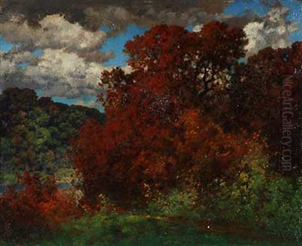 Sonniger Herbsttag Oil Painting by Traugott Hermann Ruedisuehli