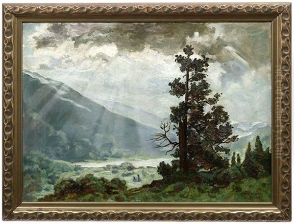 Gebirgssee Im Sonnenschein Oil Painting by Traugott Hermann Ruedisuehli