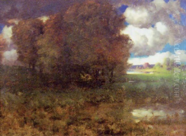 Landschaft Oil Painting by Traugott Hermann Ruedisuehli