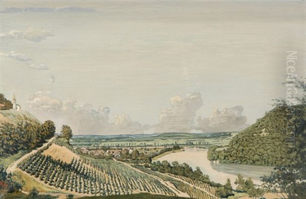 Rudlingen Oil Painting by Ernst Georg Rueegg