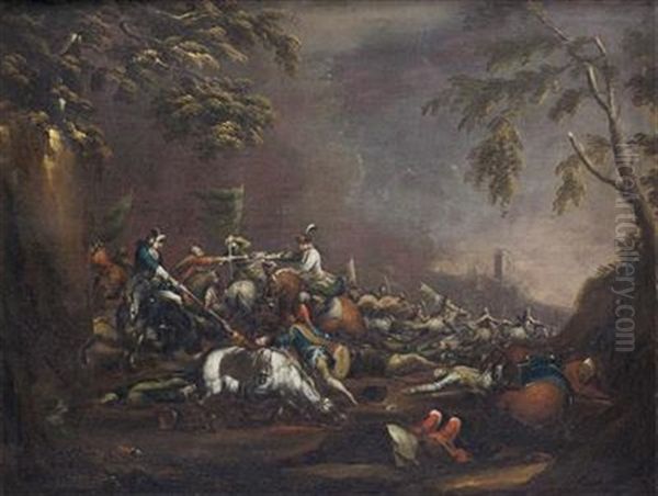 Zwei Bilder Oil Painting by Georg Philipp Rugendas the Elder