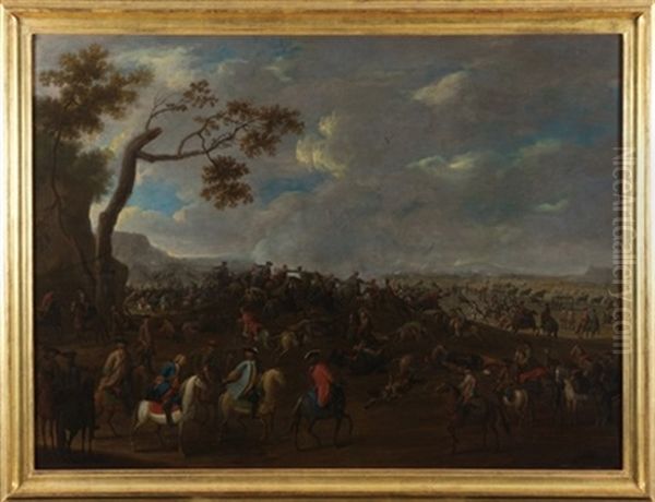 Escena De Batalla Oil Painting by Georg Philipp Rugendas the Elder