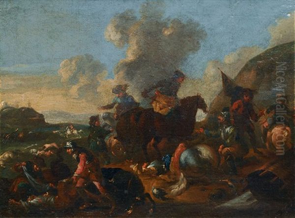 After The Battle Oil Painting by Georg Philipp Rugendas the Elder