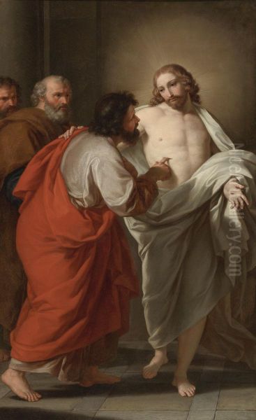 The Incredulity Of Saint Thomas Oil Painting by Giuseppe Bottani