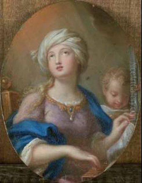 Santa Cecilia Oil Painting by Giuseppe Bottani