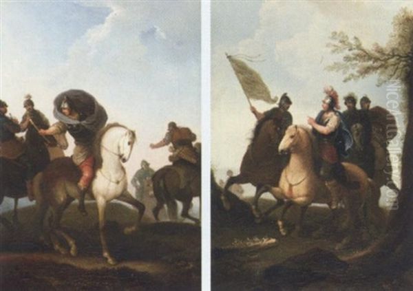 Cavaliers Romains by Georg Philipp Rugendas the Elder