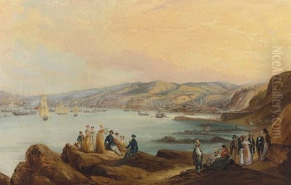 The Beach Of El Membrillo, Valparaiso Oil Painting by Johann Moritz Rugendas