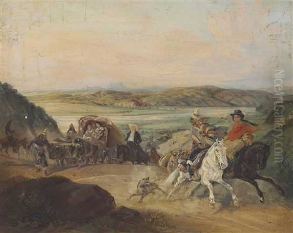 The Road From Santiago To Valparaiso by Johann Moritz Rugendas