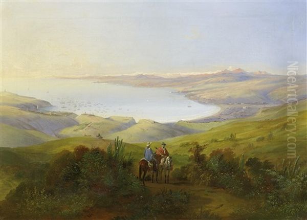 Bucht Von Valparaiso Oil Painting by Johann Moritz Rugendas