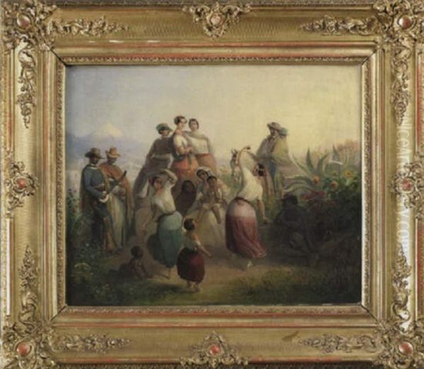 Landleben Oil Painting by Johann Moritz Rugendas