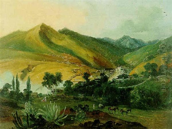 Vista De Las Minas De Angangueo Oil Painting by Johann Moritz Rugendas