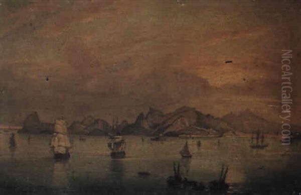 View Of Rio De Janeiro Taken From The Bay Oil Painting by Johann Moritz Rugendas