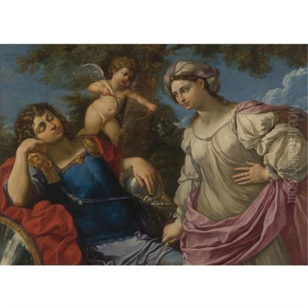 Rinaldo And Armida Oil Painting by Giovanni Battista Ruggieri