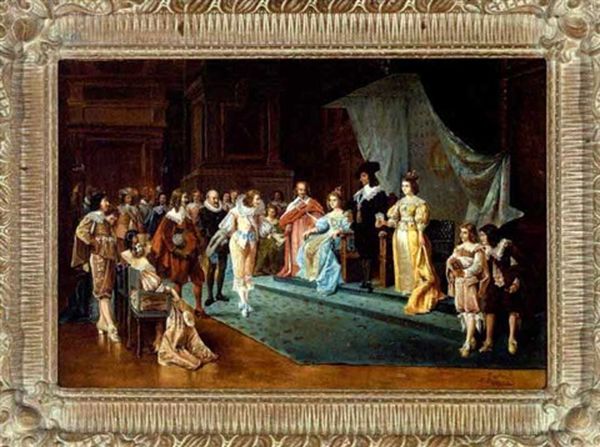 A Presentation At Court Oil Painting by Pasquale Ruggiero